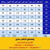 راهنمای سایز بندی